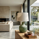 Contract furniture - Sandblasted Green Glass Table Lamp - www.oroatrade.com