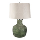 Contract furniture - Sandblasted Green Glass Table Lamp - www.oroatrade.com