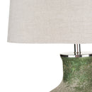 Contract furniture - Sandblasted Green Glass Table Lamp - www.oroatrade.com