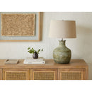 Contract furniture - Sandblasted Green Glass Table Lamp - www.oroatrade.com