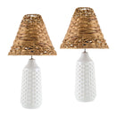 Modern European furniture - Braided Seagrass Table Lamp Set (2) - www.oroatrade.com