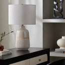 Modern European furniture - Glazed White Ceramic Table Lamp - www.oroatrade.com