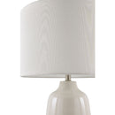 Modern European furniture - Glazed White Ceramic Table Lamp - www.oroatrade.com