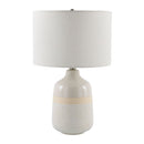 Modern European furniture - Glazed White Ceramic Table Lamp - www.oroatrade.com