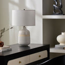 Modern European furniture - Glazed White Ceramic Table Lamp - www.oroatrade.com