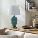 Hospitality furniture - Green Ceramic Rose Table Lamp - www.oroatrade.com