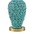Hospitality furniture - Green Ceramic Rose Table Lamp - www.oroatrade.com