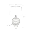 Contract furniture - Navy Stripes Ceramic Table Lamp - www.oroatrade.com