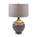 Contract furniture - Navy Stripes Ceramic Table Lamp - www.oroatrade.com