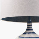 Contract furniture - Navy Stripes Ceramic Table Lamp - www.oroatrade.com