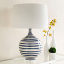 Contract furniture - Navy Stripes Ceramic Table Lamp - www.oroatrade.com