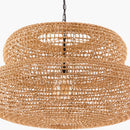 Modern European furniture - Brown Woven 2-Tier Pendant Lamp - www.oroatrade.com