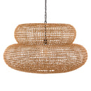 Modern European furniture - Brown Woven 2-Tier Pendant Lamp - www.oroatrade.com