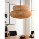 Modern European furniture - Brown Woven 2-Tier Pendant Lamp - www.oroatrade.com