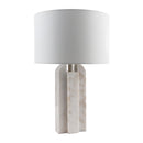 Contract furniture - White Marble Linen Table Lamp S - www.oroatrade.com