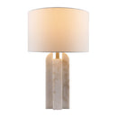 Contract furniture - White Marble Linen Table Lamp S - www.oroatrade.com
