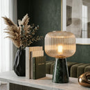 Hospitality furniture - Green Marble Accent Table Lamp - www.oroatrade.com