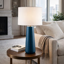 Hospitality furniture - Glazed Blue Ceramic Table Lamp - www.oroatrade.com