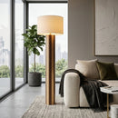 Contract furniture - Brown Stripes Wooden Floor Lamp - www.oroatrade.com