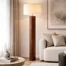 Modern European furniture - Cylindrical Rubberwood Accent Floor Lamp - www.oroatrade.com
