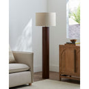 Modern European furniture - Cylindrical Rubberwood Accent Floor Lamp - www.oroatrade.com