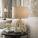 Hospitality furniture - Abstract Carved Base Table Lamp - www.oroatrade.com