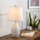Hospitality furniture - White Ceramic Linen Table Lamp - www.oroatrade.com