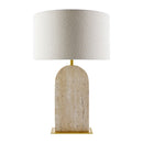Contract furniture - Beige Arched Travertine Table Lamp - www.oroatrade.com