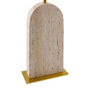 Contract furniture - Beige Arched Travertine Table Lamp - www.oroatrade.com