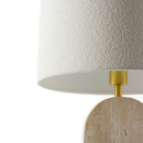 Contract furniture - Beige Arched Travertine Table Lamp - www.oroatrade.com
