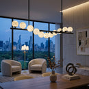 Modern European furniture - White Stone 11-Light Pendant Lamp - www.oroatrade.com