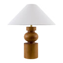 Hospitality furniture - Painted Brown Rubberwood Table Lamp - www.oroatrade.com