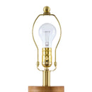 Hospitality furniture - Painted Brown Rubberwood Table Lamp - www.oroatrade.com