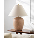 Contract furniture - Glazed Brown Ceramic Table Lamp - www.oroatrade.com