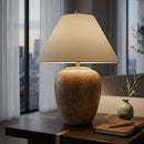 Contract furniture - Glazed Brown Ceramic Table Lamp - www.oroatrade.com