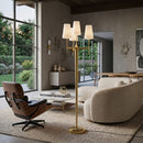 Contract furniture - White Linen 3-Light Floor Lamp - www.oroatrade.com