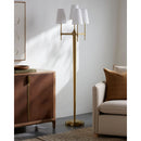 Contract furniture - White Linen 3-Light Floor Lamp - www.oroatrade.com