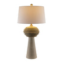 Contract furniture - Gray Sculptured Accent Table Lamp - www.oroatrade.com