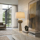 Contract furniture - Gray Sculptured Accent Table Lamp - www.oroatrade.com