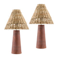 Contract furniture - Woven Rattan Accent Table Lamps (2) - www.oroatrade.com