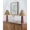 Contract furniture - Woven Rattan Accent Table Lamps (2) - www.oroatrade.com