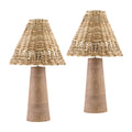Contract furniture - Woven Rattan Accent Table Lamps (2) - www.oroatrade.com