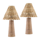Contract furniture - Woven Rattan Accent Table Lamps (2) - www.oroatrade.com