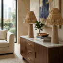 Contract furniture - Woven Rattan Accent Table Lamps (2) - www.oroatrade.com