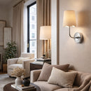Contract furniture - Scalloped Edge Linen Wall Lamp - www.oroatrade.com