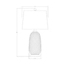 Contract furniture - Gray Textured Glass Table Lamp - www.oroatrade.com