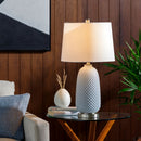 Contract furniture - Gray Textured Glass Table Lamp - www.oroatrade.com