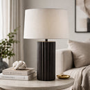 Hospitality furniture - Ridged Ceramic Accent Table Lamp - www.oroatrade.com