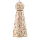 Contract furniture - Travertine Base Rattan Table Lamps (2) - www.oroatrade.com