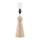 Contract furniture - Travertine Base Rattan Table Lamps (2) - www.oroatrade.com